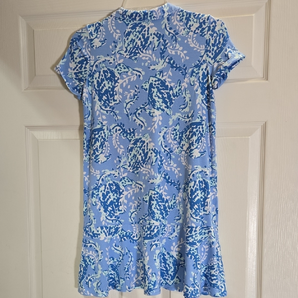 Girls Lilly Pulitzer Blue and White Buttoned Polo Sundress NWOT - Picture 7 of 7